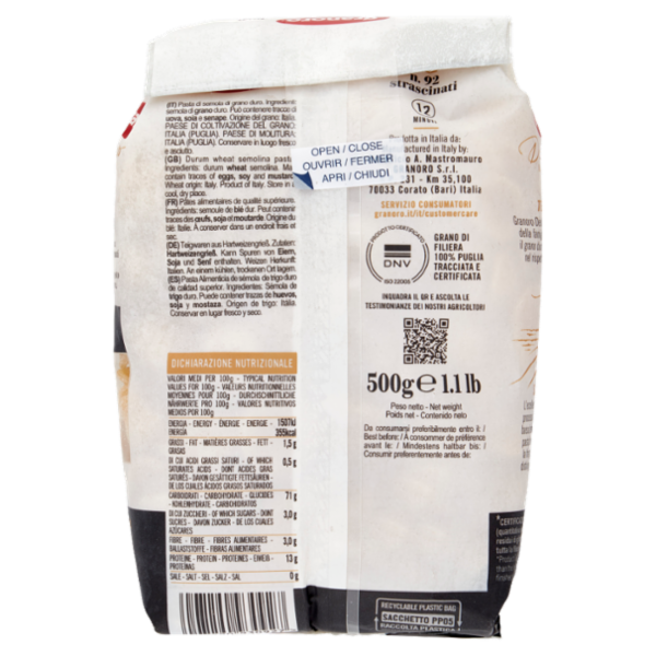 granoro Dedicato n. 92 strascinati 500 g