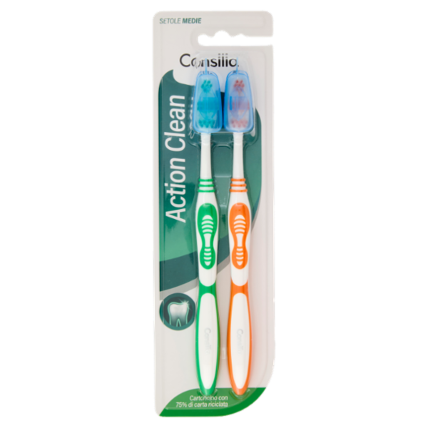 Consilia Spazzolino Action Clean Medio 2 pezzi