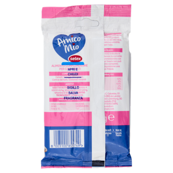 Selex Amico Mio Cane di Taglia Medio/Piccola Dental Snack 7 Pezzi 110 g