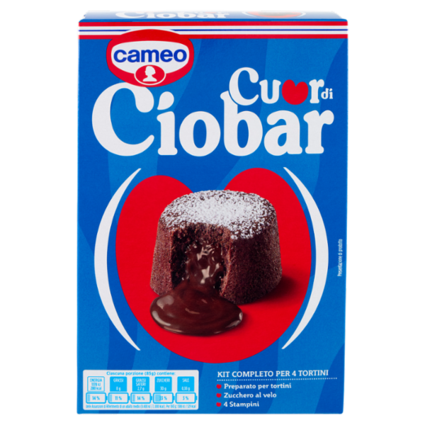 cameo Cuor di Ciobar Kit Completo per 4 Tortini 233 g