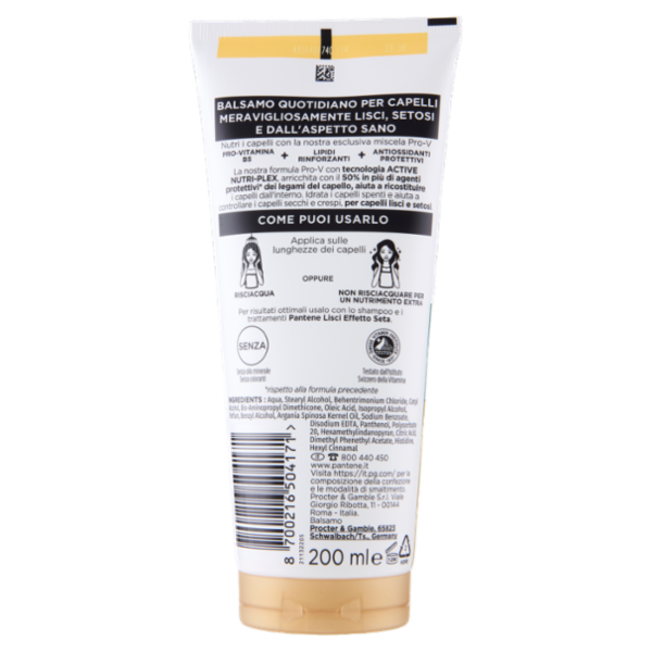 Pantene Pro-V Lisci Effetto Seta Balsamo Active Nutri-Plex 200 ml