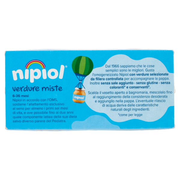 nipiol verdure miste omogeneizzato 2 x 80 g