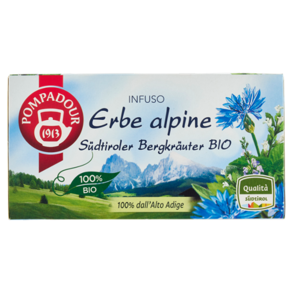 Pompadour Infuso Erbe alpine Bio 20 x 1,2 g