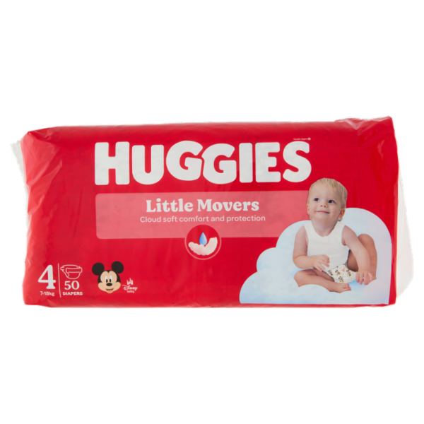 Huggies Little Movers Pannolini 4 7-18 Kg 50 pz