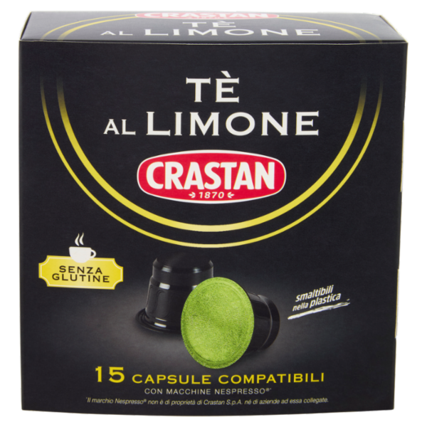 Crastan Tè al Limone Capsule Compatibili Nespresso 15 x 8 g