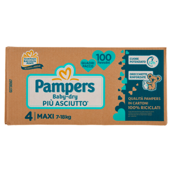Pampers Baby-dry 4 Maxi 100 pz
