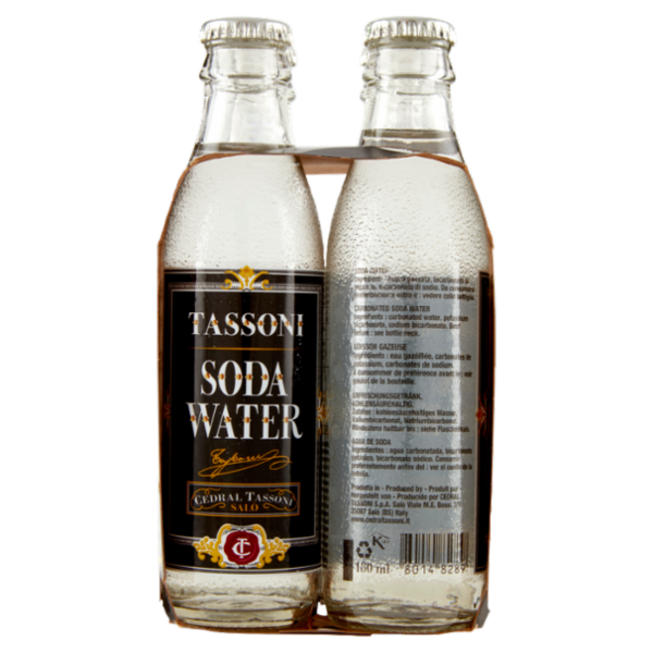 Tassoni Soda Water 4 x 180 ml
