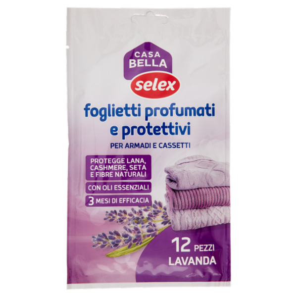 Selex Casa Bella Foglietti Profumati e Protettivi Lavanda 12 pezzi