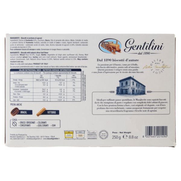 Gentilini Margherite al profumo di agrumi 250 g