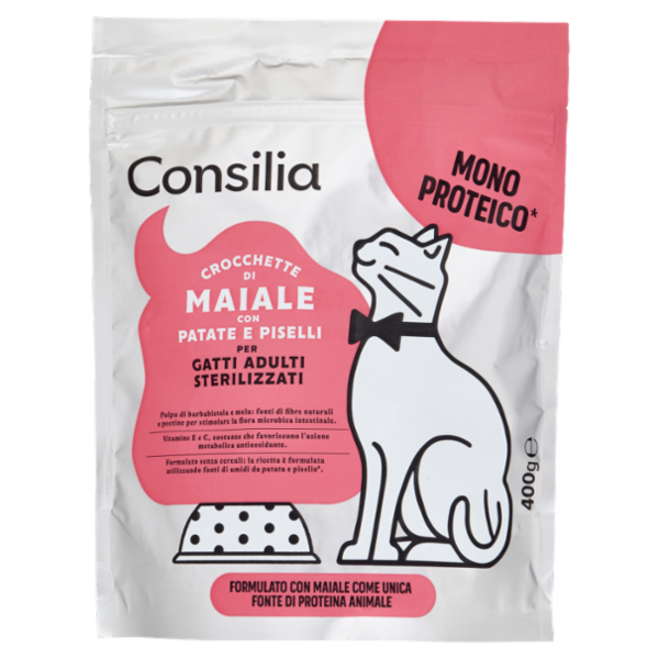 Consilia Gatto Croccantini con Maiale Mono Proteico 400 g