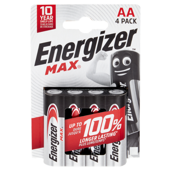 Energizer Max Alkaline AA 4 pz