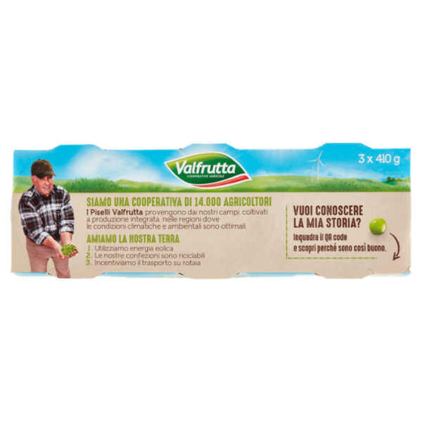 Valfrutta Piselli Medi Italiani 3 x 410 g