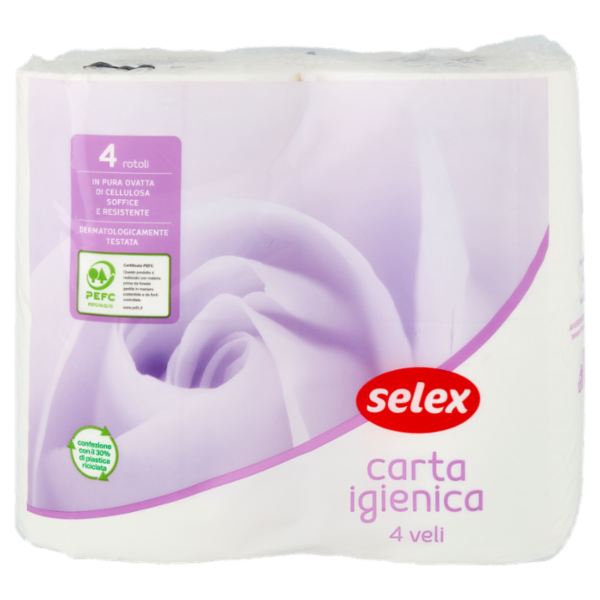 Selex Carta Igienica 4 Veli 4 Rotoli
