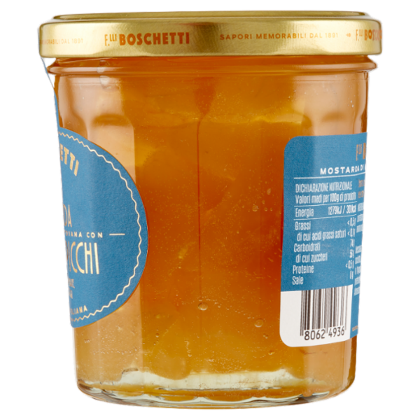 F.lli Boschetti Mostarda Ricetta alla Mantovana con Mele a Spicchi 400 g