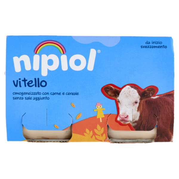 nipiol vitello omogeneizzato con carne e cereale 2 x 120 g