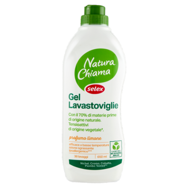 Selex Natura Chiama Detersivo per Lavastoviglie Gel Ecologico 38 Lavaggi 650 ml