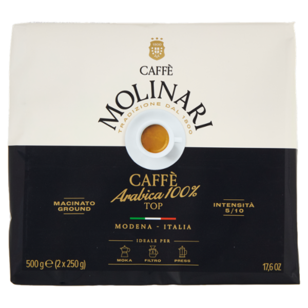 Caffè Molinari Caffè Arabica 100% Top Macinato 2 x 250 g