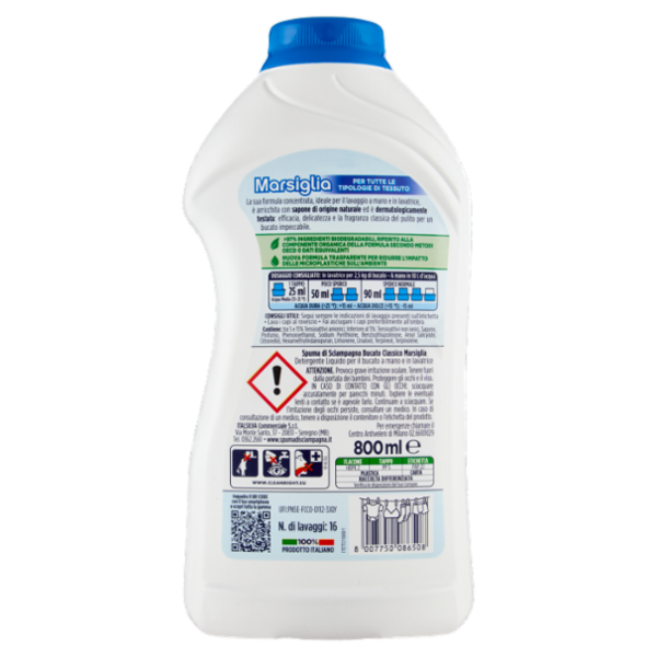 Spuma di Sciampagna Bucato Classico Marsiglia 800 ml