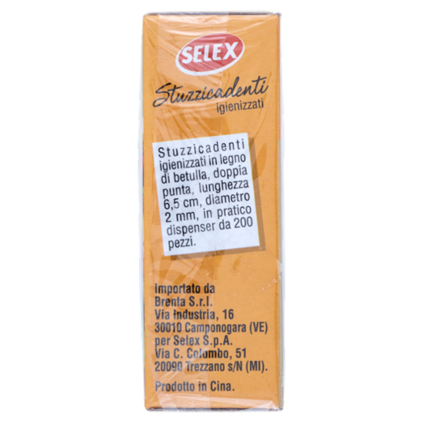Selex Stuzzicadenti Doppia Punta in Betulla 200 pezzi
