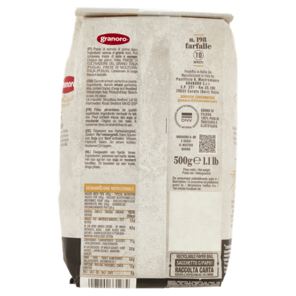 granoro Dedicato n. 198 farfalle 500 g