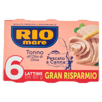 Rio Mare Tonno All'Olio Di Oliva Pescato a Canna* 6 x 80 g