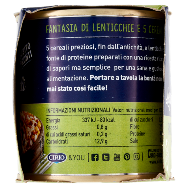 Cirio Legumi e Cereali Fantasia di Lenticchie e 5 Cereali 2 x 200 g