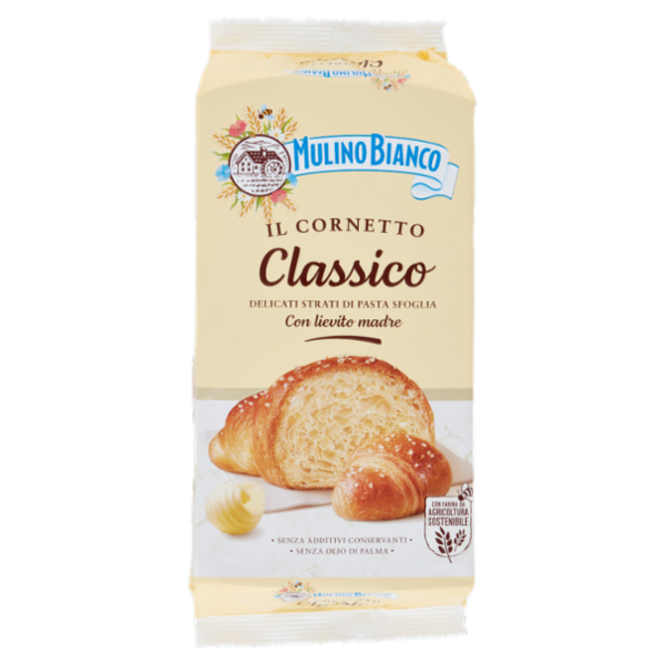 Mulino Bianco Cornetti Classici Merenda senza Additivi Conservanti 6 pezzi 240g