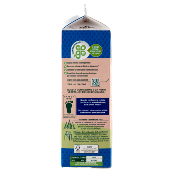 Granarolo Bio Latte Biologico Parzialmente Scremato 1 L