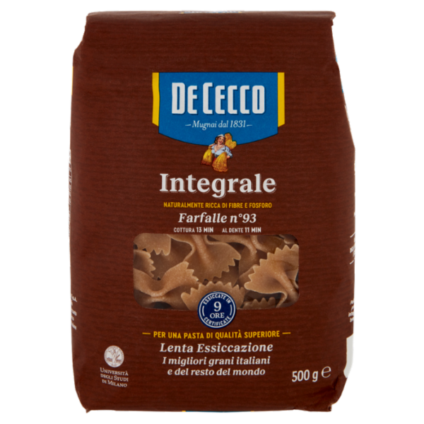 De Cecco Integrale Farfalle n° 93 500 g