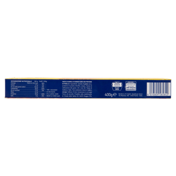 Barilla Protein+ Spaghetti, Pasta Ricca di Proteine di Origine Vegetale, 400 g