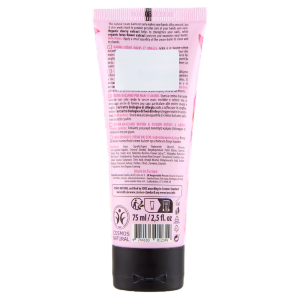 organic shop Hand & Nail Cream-Balm Cherry & Lotus 75 ml
