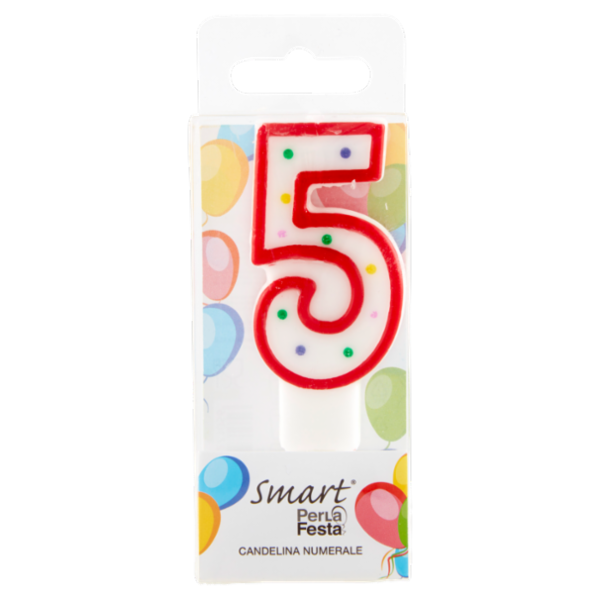 Smart PerLa Festa Candelina Numerale 5 1 pz