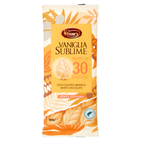 Witor's Vaniglia Sublime 30% Burro di Cacao Cioccolato Bianco 100 g
