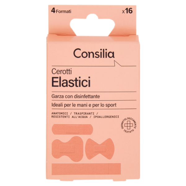 Consilia Cerotti Elastici 4 Formati 16 pezzi