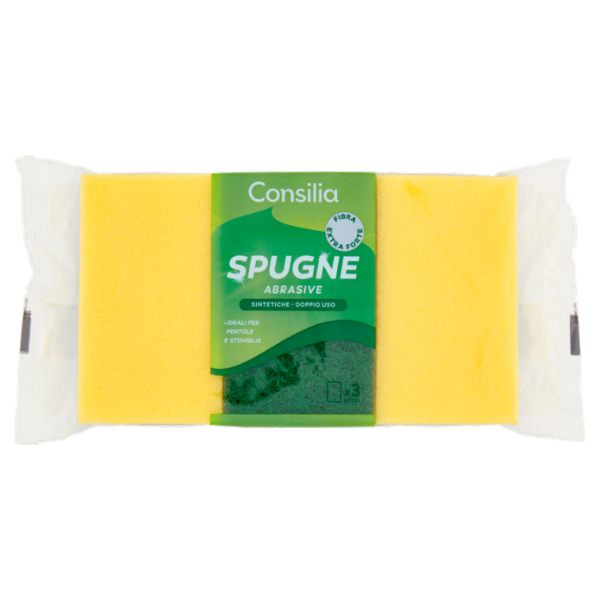 Consilia Spugne Abrasive Doppio Uso 3 pezzi