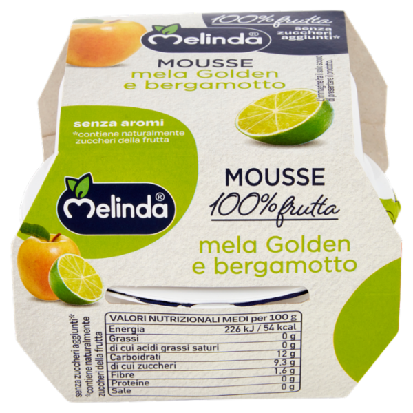Melinda Mousse mela Golden e bergamotto 2 x 100 g