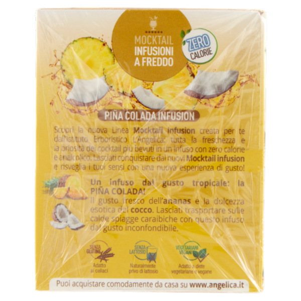 L'Angelica Mocktail Infusioni a Freddo Ananas & Cocco Piña Colada Infusion 18 Filtri 36 g