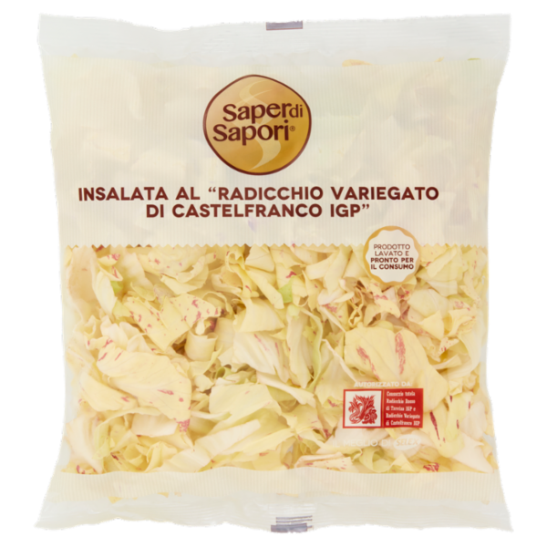 Selex Saper di Sapori Radicchio Variegato e di Treviso I.G.P. Lavato e Pronto per il Consumo 200 g