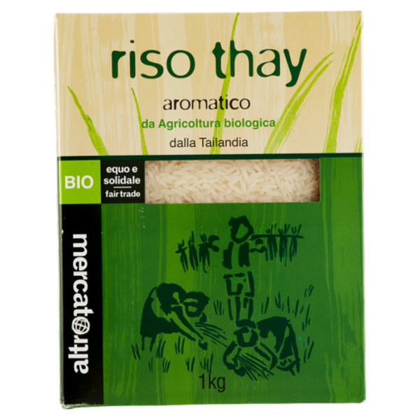 Altromercato Bio riso thay aromatico hom mali a chicco lungo 1 kg