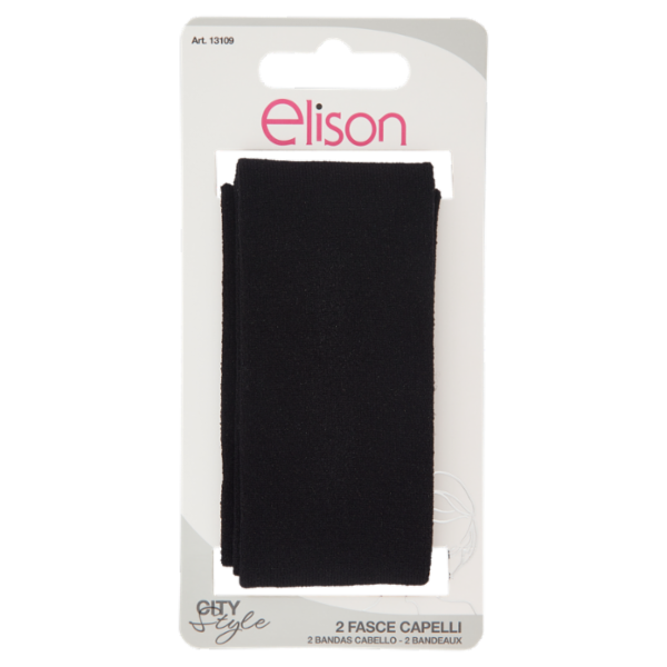 elison City Style Fasce Capelli Classic Black 2 pz