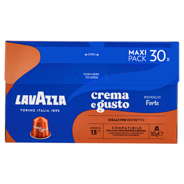 Lavazza crema e gusto Forte Compatibile Nespresso Original 30 Capsule 165 g