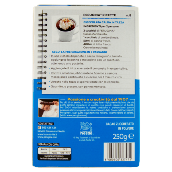 PERUGINA Cacao Zuccherato in Polvere 250 g