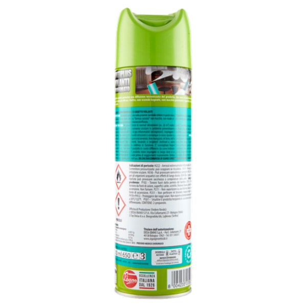 Zig Zag Insetticida Multiplus Volanti Profumato Eucaliptolo e Mentolo 500 ml