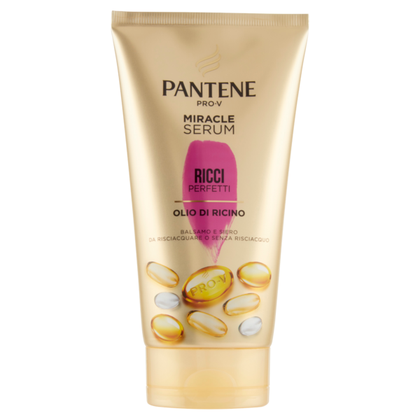 Pantene Balsamo e Siero Capelli con Olio di Ricino Miracle Serum Ricci Perfetti 150 ml