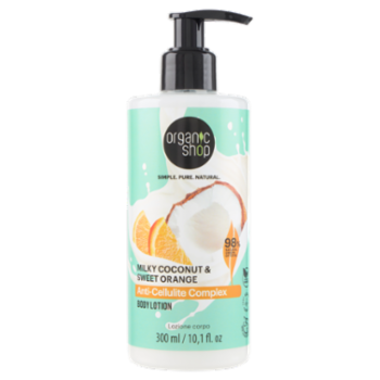 Organic Shop Milky Coconut & Sweet Orange Anti-Cellulite Complex Lozione Corpo 300 Ml