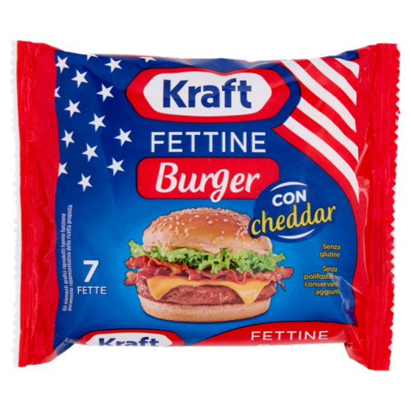 Kraft Fettine Burger con cheddar 7 Fette 175 g