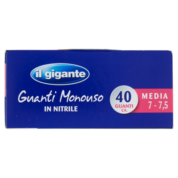 IL GIGANTE Guanti Monouso in Nitrile Media 7 - 7,5 40 Guanti