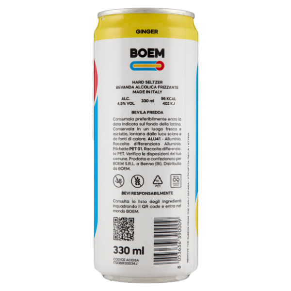 Boem Alcoholic Sparkling Drink Ginger 330 ml