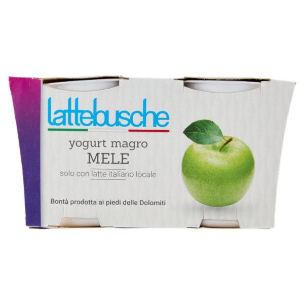 lattebusche yogurt magro Mele 2 x 125 g