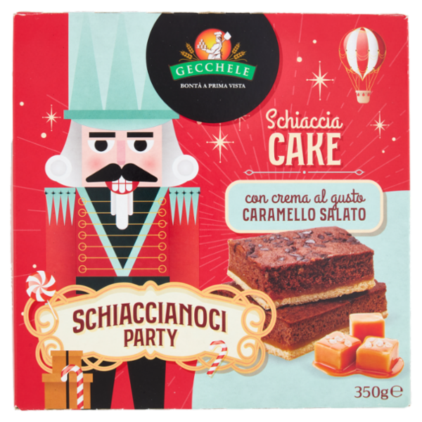 Gecchele Schiaccia Cake con crema al gusto Caramello Salato 350 g